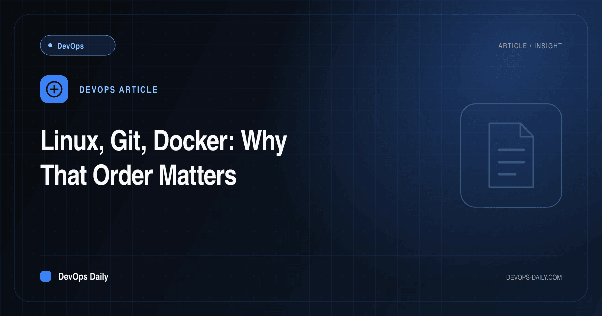 Linux, Git, Docker: Why That Order Matters